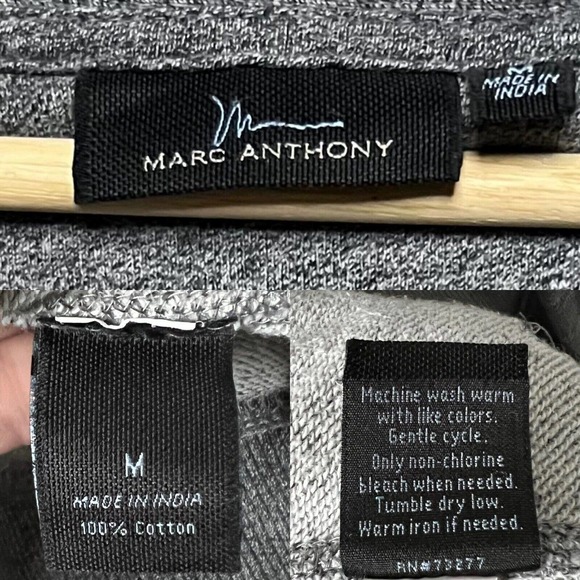 Marc Anthony Men's Heather Gray Long Sleeve Button Front Cardigan Sweater Size M - Picture 11 of 12